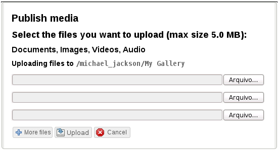 uploading files to gallery