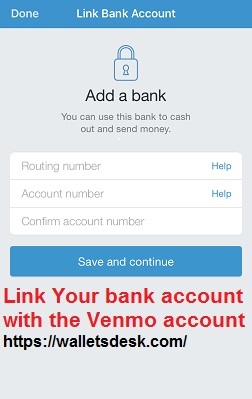 Link your account  with venmo
