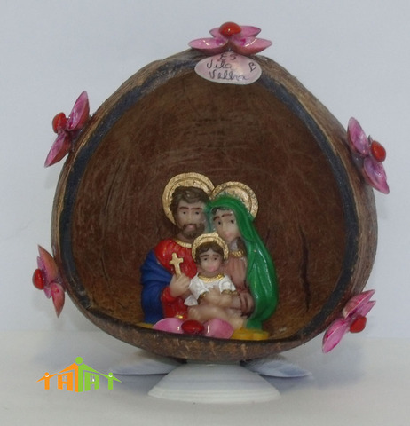 Enfeite de coco com santa2 cópia display