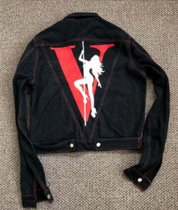 Vlone stripper denim jacket  display