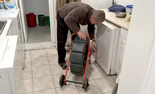 Plumbers sewer and drain inspection display